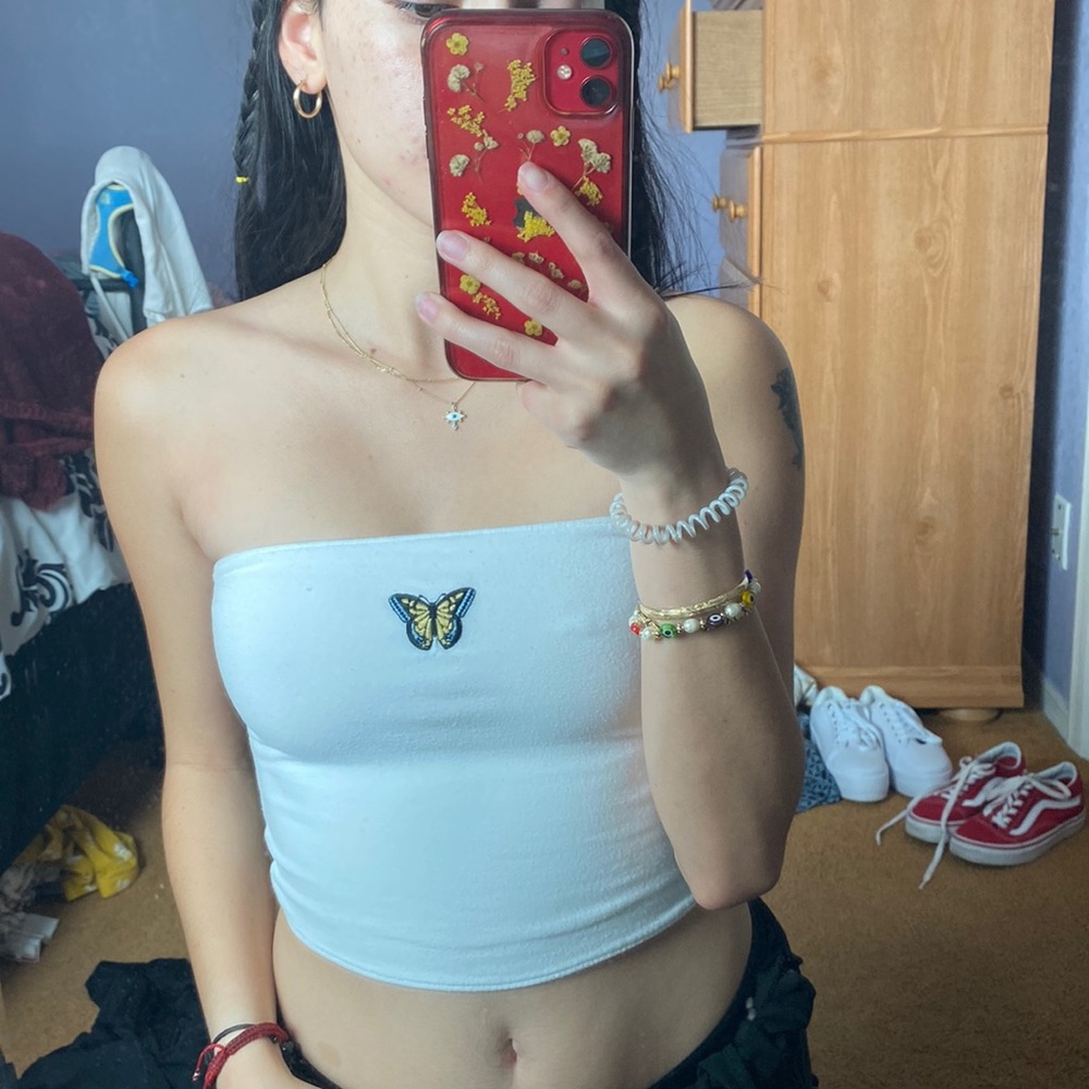 Hollister crop top reversible